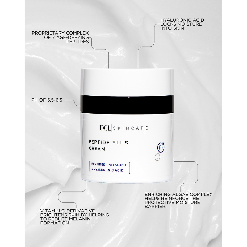 DCL Skincare Peptide Plus Cream jar