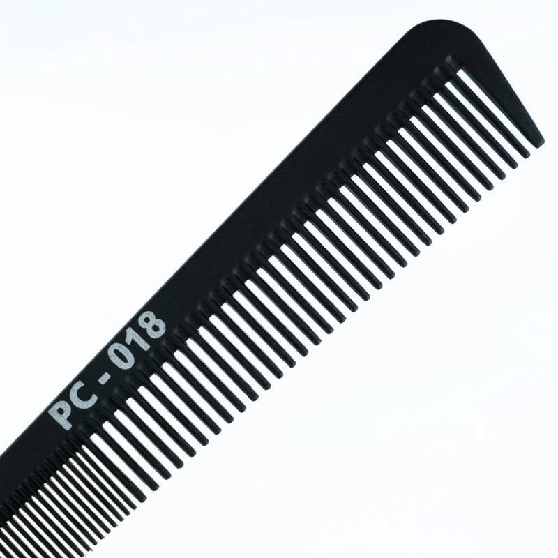 Vip Barber Supply Percu Carbon Tapering Comb #PC-018 Tapering Comb White Smoke