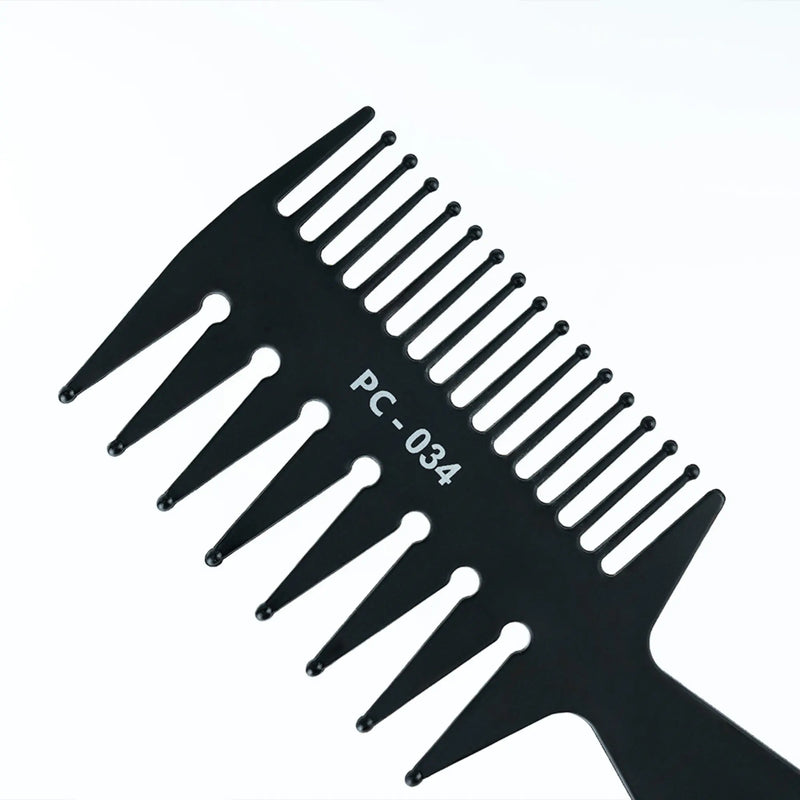 Vip Barber Supply Percu Carbon Wide Tooth Comb #PC-034 Wide Tooth Comb White Smoke