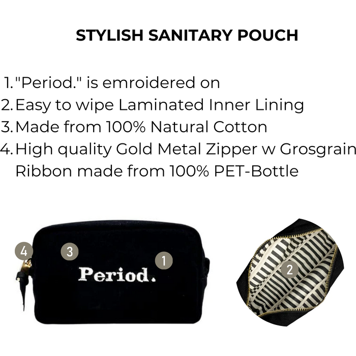 Bag-All - Stylish Sanitary Pouch, Black