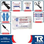 True Rescue Personal STB Kit Bleeding Control Kit White Smoke Intermediate / SAM XT-700 Tourniquet (Black)