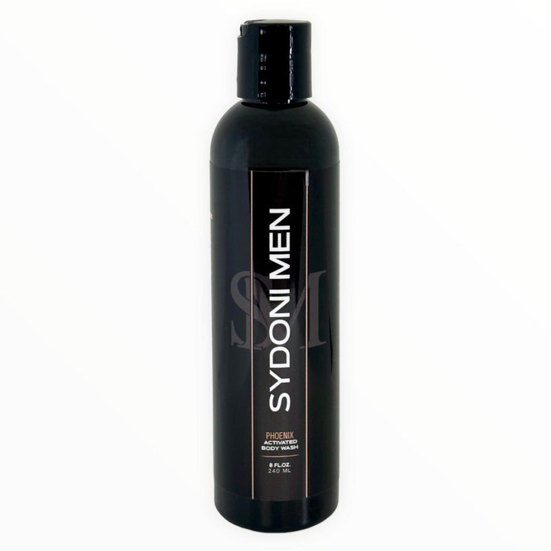 Sydoni Skincare and Beauty PHOENIX ACTIVATED BODY WASH with COCONUT CHARCOAL AND WHITE LAVA Net. Wt. 8 oz. 240ml Body Scrub