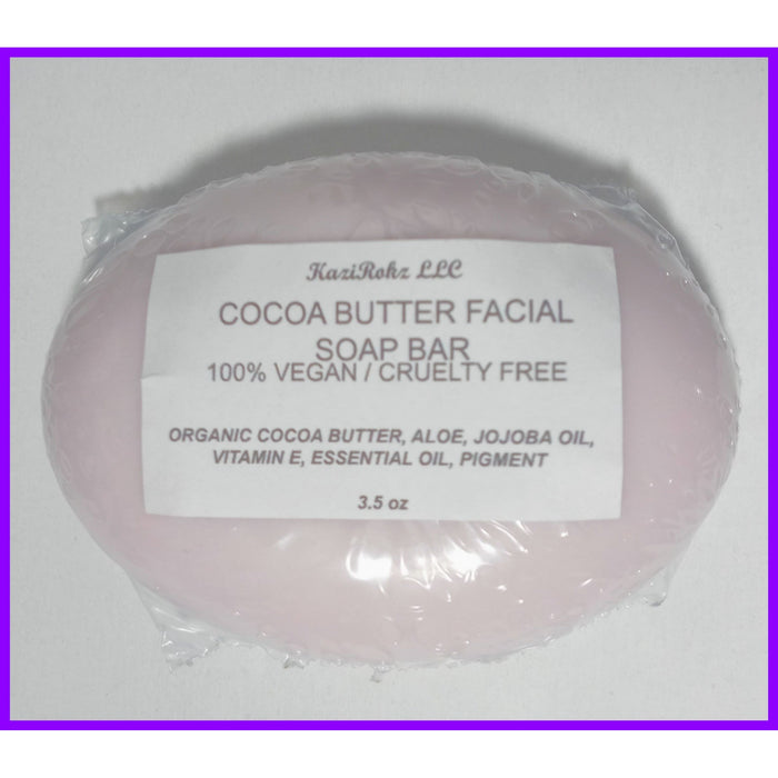 Kazirokz - Cocoa Butter Facial Soap Bar (100% Vegan / Cruelty Free)