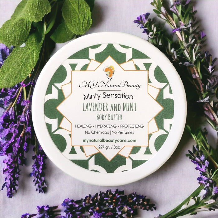 My Natural Beauty All Natural MINT | LAVENDER Body Butter 8ozMy Natural Beauty All Natural MINT | LAVENDER Body Butter 8oz