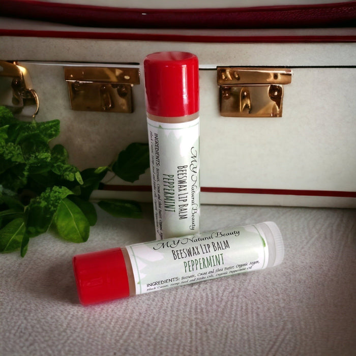 My Natural Beauty PEPPERMINT | Beeswax Lip Balm (Moisturizer) 15oz