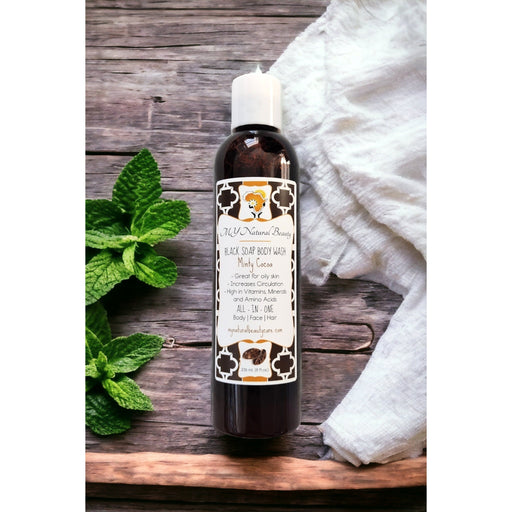 My Natural Beauty CHOCOLATE MINT | Original (Liquid) Black Soap 8 oz