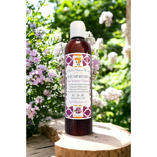 My Natural Beauty FLORAL BLEND (Rose & Chamomile) | Liquid Black Soap 8oz