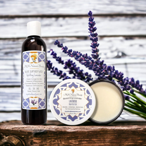My Natural Beauty - LAVENDER | Black Soap and Shea Butter Combo - 16oz