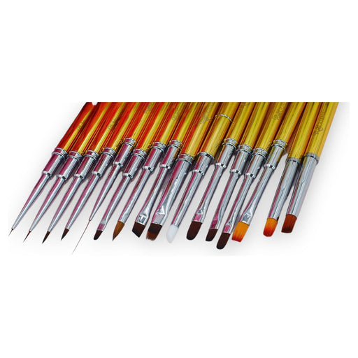 Red Iguana LLC Set of 16 Brushes Nail Art Brush