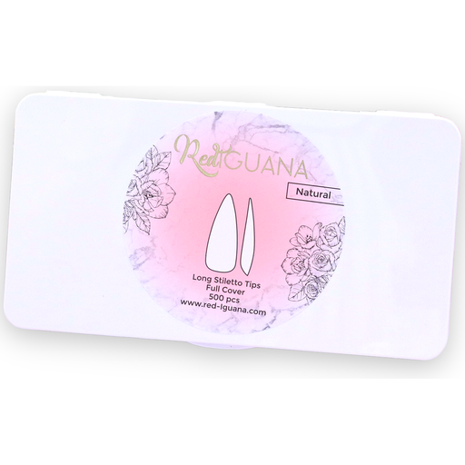 Red Iguana LLC Soft Gel Long Stiletto Tips / Full Cover Clear Nail Tips