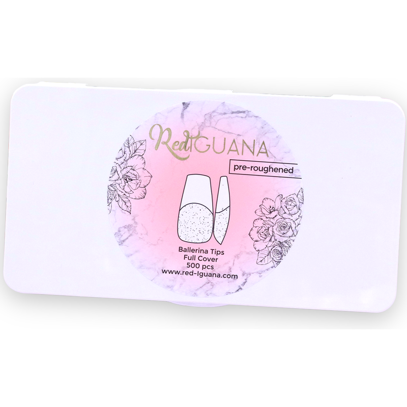 Red Iguana LLC Soft Gel Ballerina tips / Full Cover / Pre-Roughened Nail Tips