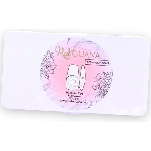 Red Iguana LLC Soft Gel Ballerina tips / Full Cover / Pre-Roughened Nail Tips