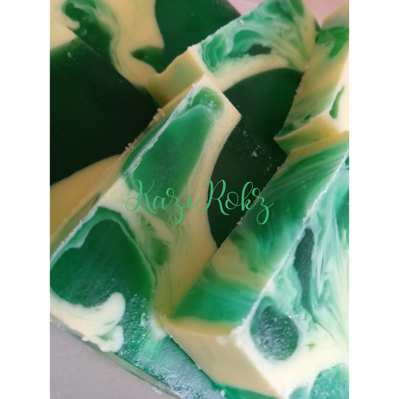 KaziRokz Cucumber Melon Hemp Bar Soap (100% Vegan / Cruelty Free)