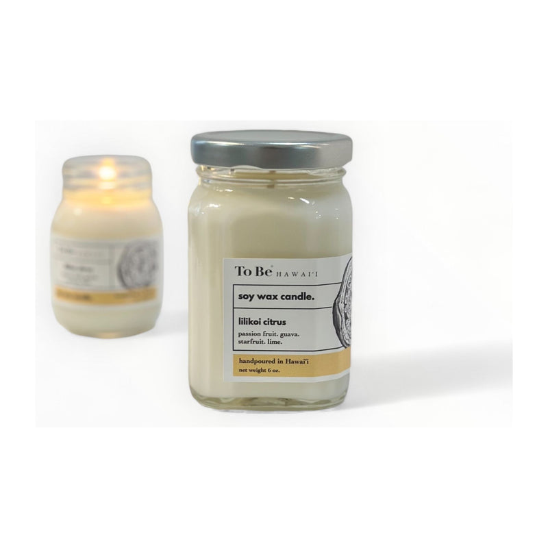 To Be Organics Lilikoi Citrus Soy Wax Candle Handmade Soy Candle