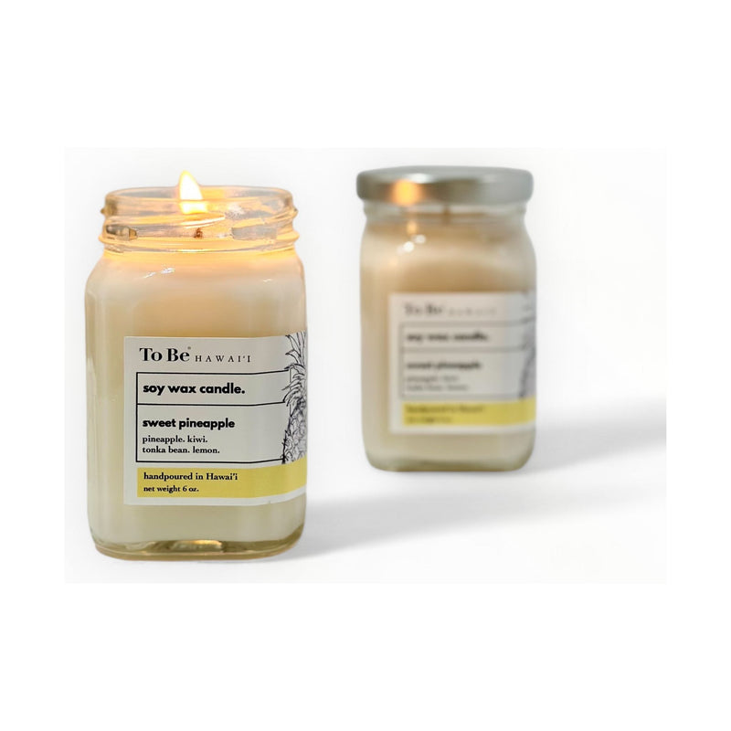 To Be Organics Sweet Pineapple Soy Wax Candle Handmade Soy Candle