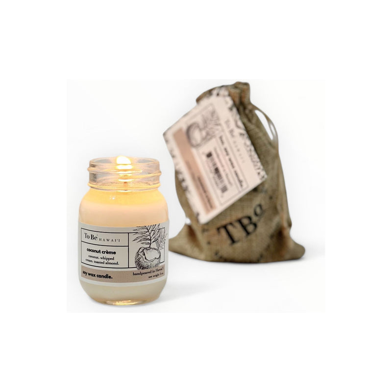 To Be Organics Coconut Crème Soy Wax Candle Handmade Soy Candle