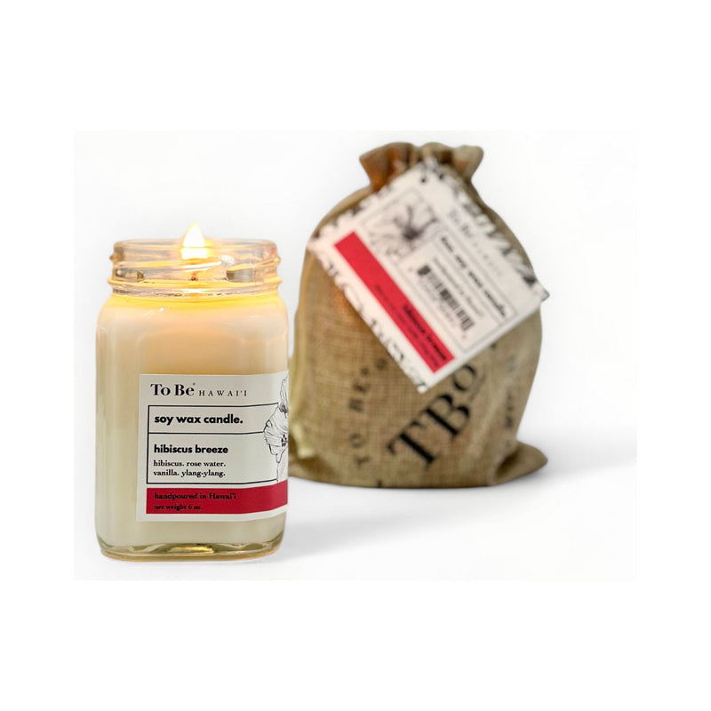 To Be Organics Hibiscus Breeze Soy Wax Candle Handmade Soy Candle