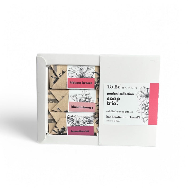 To Be Organics Pualani Scents (floral) Exfoliating Bar Soap Trio Gift Sets