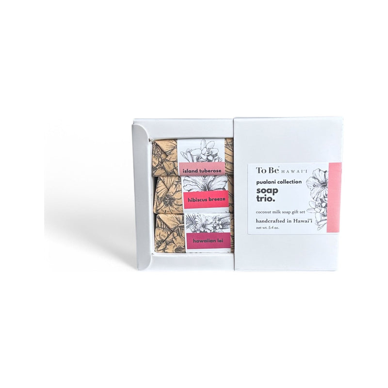 To Be Organics Pualani Scents (floral) Luxury Bar Soap Trio Gift Sets