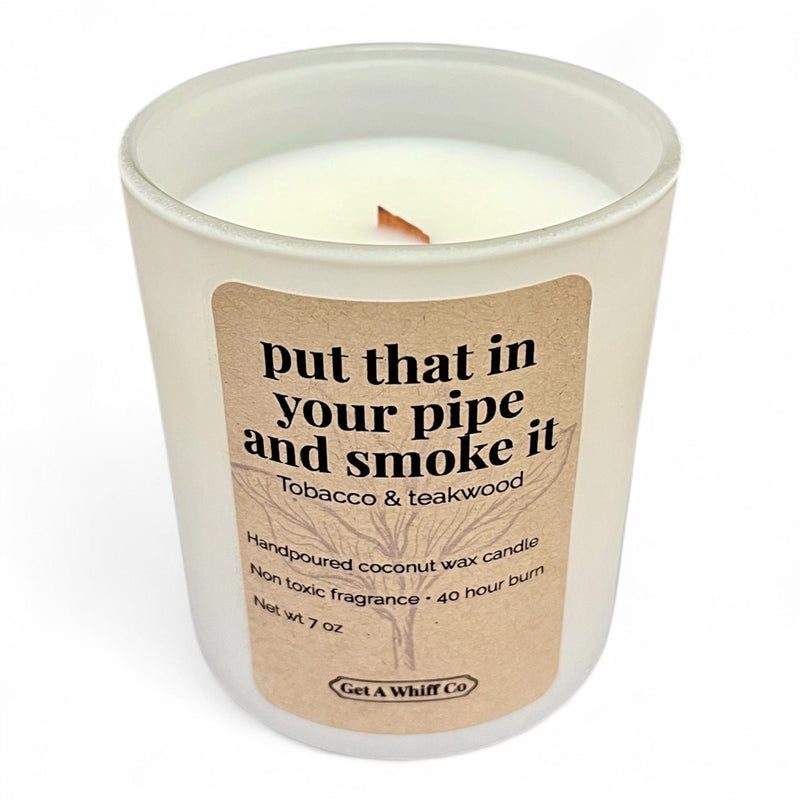 Get a Whiff Co. Matte Jar Crackling Candle Glass