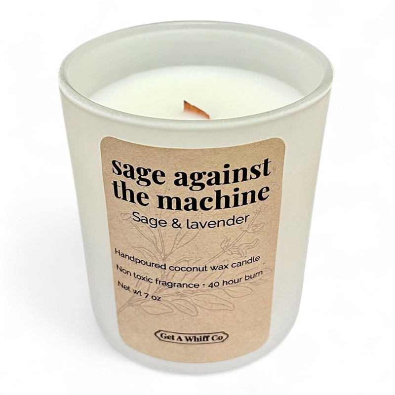 Get a Whiff Co. Matte Jar Crackling Candle Glass