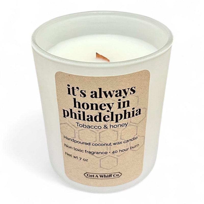 Get a Whiff Co. Matte Jar Crackling Candle Glass