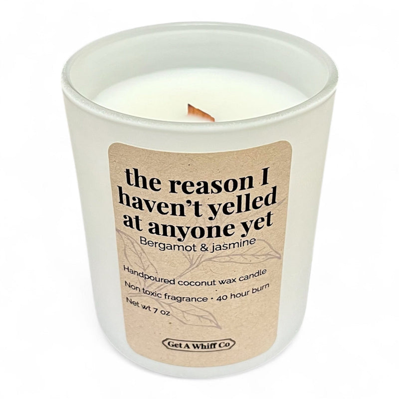 Get a Whiff Co. Matte Jar Crackling Candle Glass
