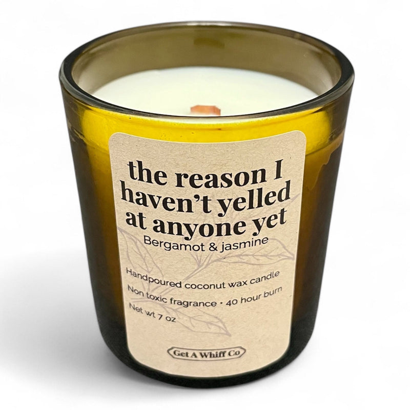 Get a Whiff Co. Amber Jar Crackling Candle Amber