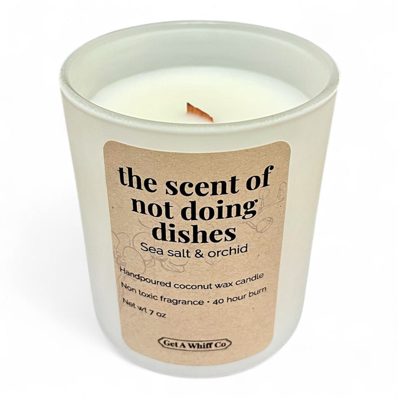 Get a Whiff Co. Matte Jar Crackling Candle Glass