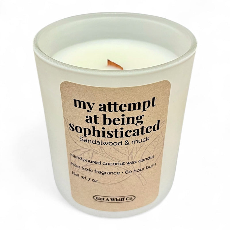 Get a Whiff Co. Matte Jar Crackling Candle Glass