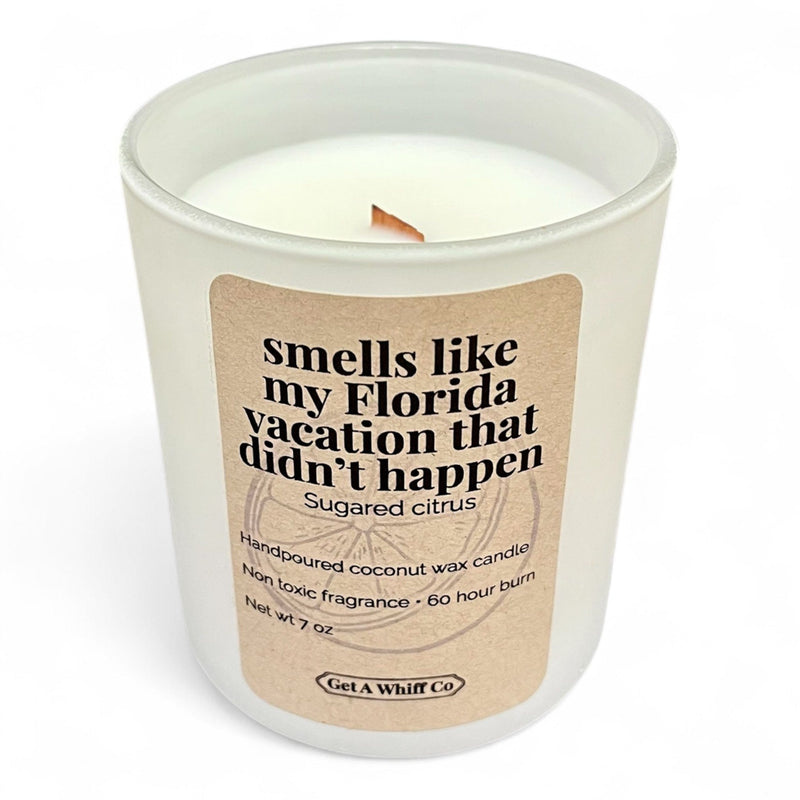 Get a Whiff Co. Matte Jar Crackling Candle Glass