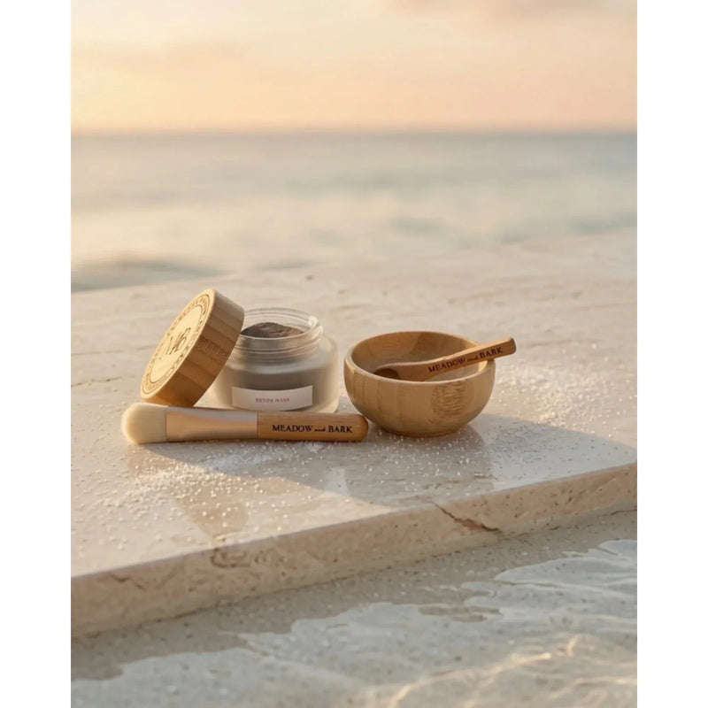 Meadow and Bark Detox Mask and Bamboo Bowl Set