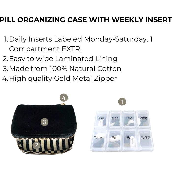 Bag-All - Pill Organizing Case With Weekly Insert, Black