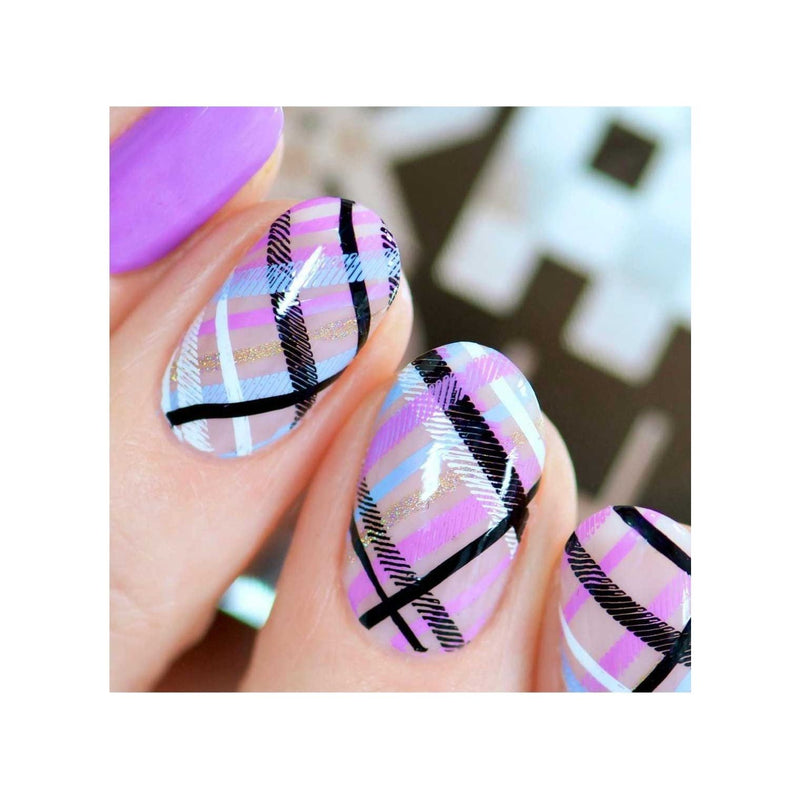 UberChic Beauty Pretty In Plaid-03 Stamping Plate