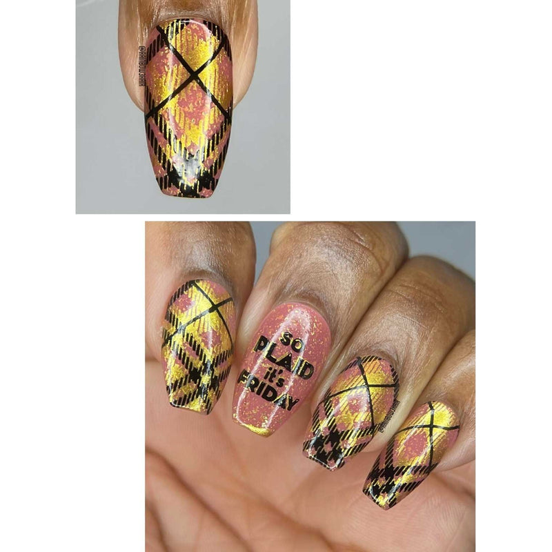 UberChic Beauty Pretty In Plaid-03 Stamping Plate