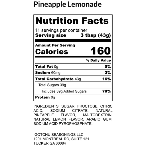 Igotchu Seasonings Igotchu Pineapple Lemonade Juice