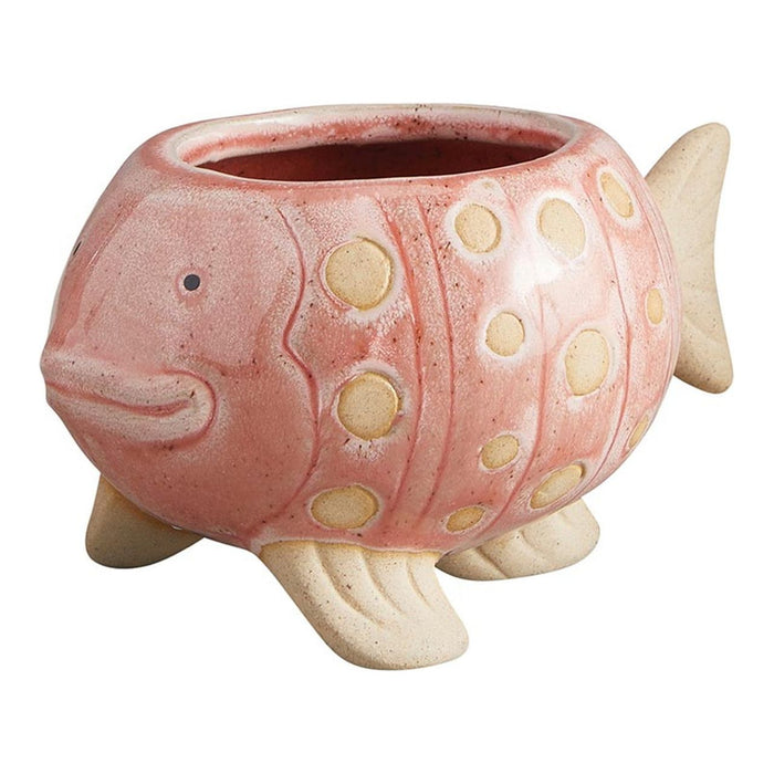 The Bullish Storepink Fish Mini Planter Pot | Tropical Shaped Fish Pot | 5" X 3"