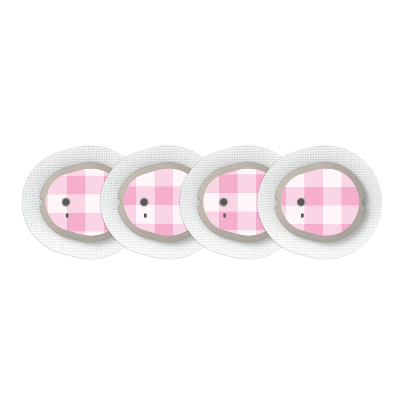 Peelz Pink Plaid Sticker Designed for the DEXCOM G7 and Stelo Transmitter Peelz/Stickers
