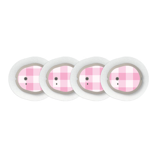 Peelz Pink Plaid Sticker Designed for the DEXCOM G7 and Stelo Transmitter Peelz/Stickers
