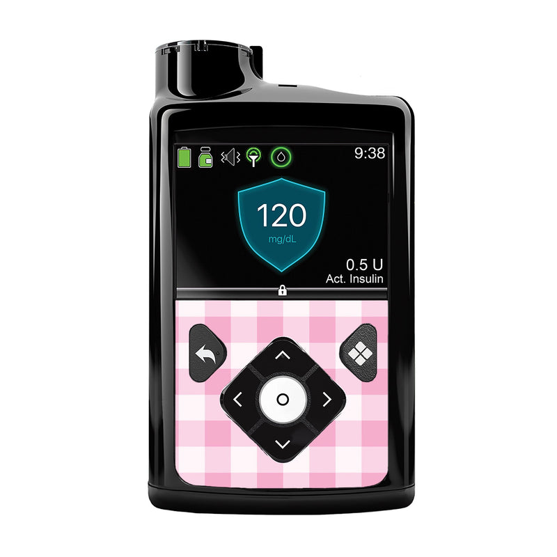 Peelz Pink Plaid Sticker for Medtronic MiniMed 770G & 780G Peelz/Stickers