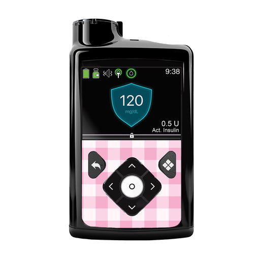Peelz Pink Plaid Sticker for Medtronic MiniMed 770G & 780G Peelz/Stickers