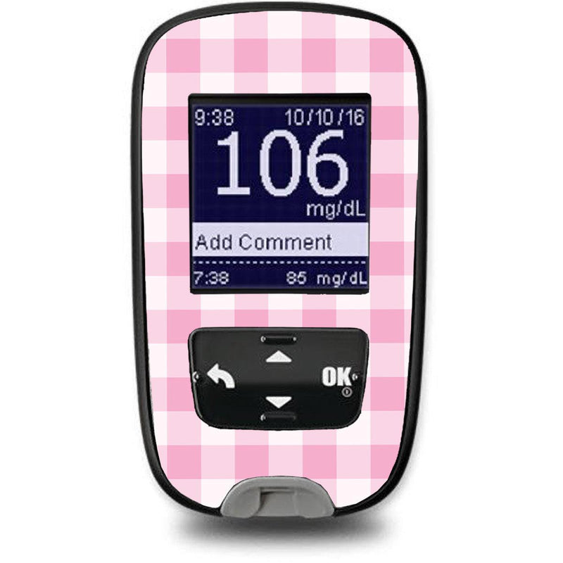 Peelz Pink Plaid Sticker for the Accu-Chek Guide Glucometer Peelz/Stickers