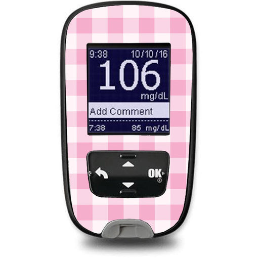 Peelz Pink Plaid Sticker for the Accu-Chek Guide Glucometer Peelz/Stickers