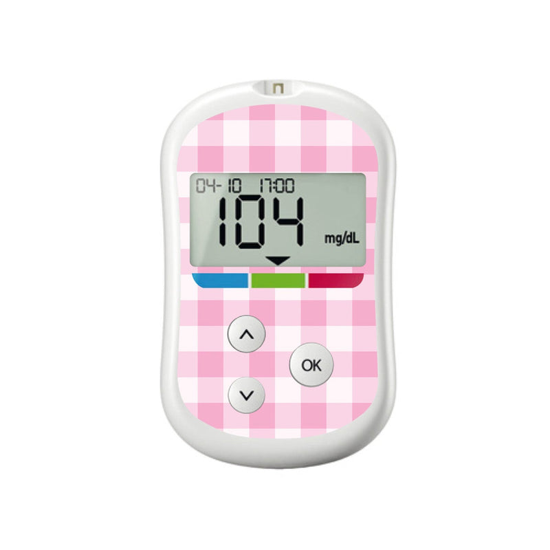 Peelz Pink Plaid for OneTouch Verio Flex Glucometer Peelz/Stickers