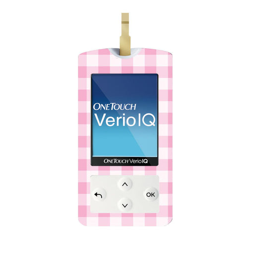 Peelz Pink Plaid for OneTouch Verio IQ Glucometer Peelz/Stickers