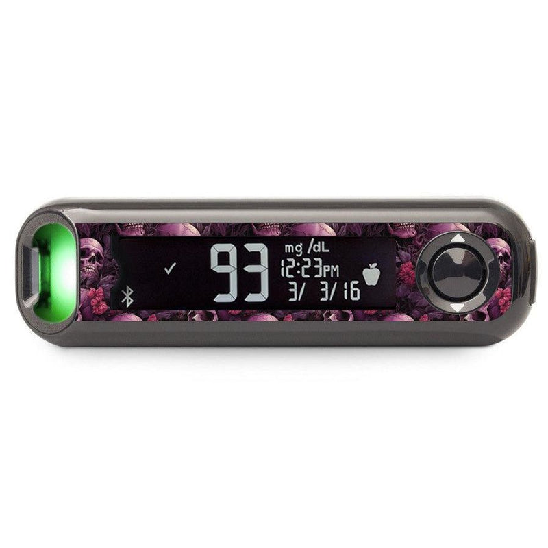 Peelz Pink Skulls Bayer Contour© Next One Glucometer Peelz/Stickers