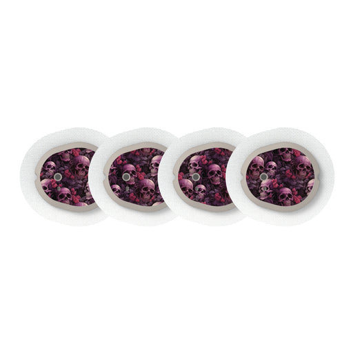 Peelz Pink Skulls Designed for the DEXCOM G7 and Stelo Transmitter Peelz/Stickers