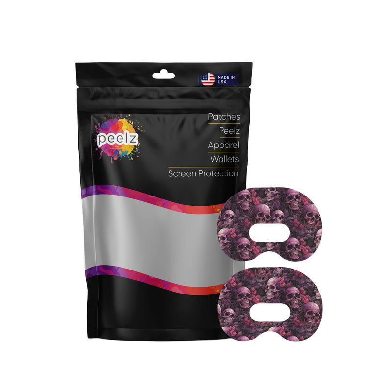 Peelz Pink Skulls Medtronic Guardian Connect Patch Tape - Pump Peelz Patch Medical Tape