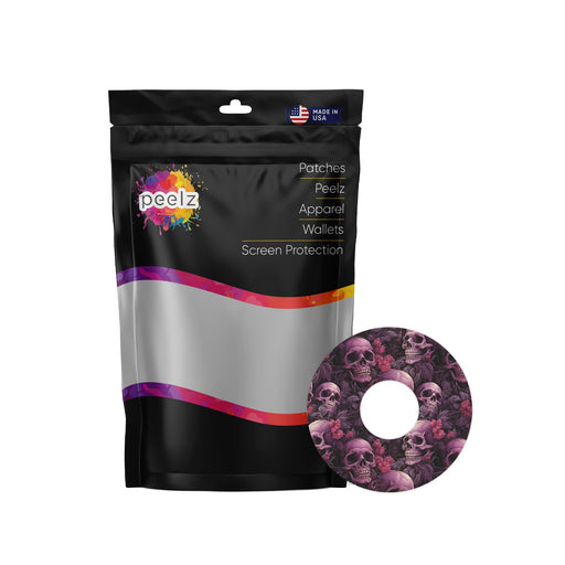 Peelz Pink Skulls Patch Tape Designed for the FreeStyle Libre 3 Plus & Lingo Patch Medical Tape
