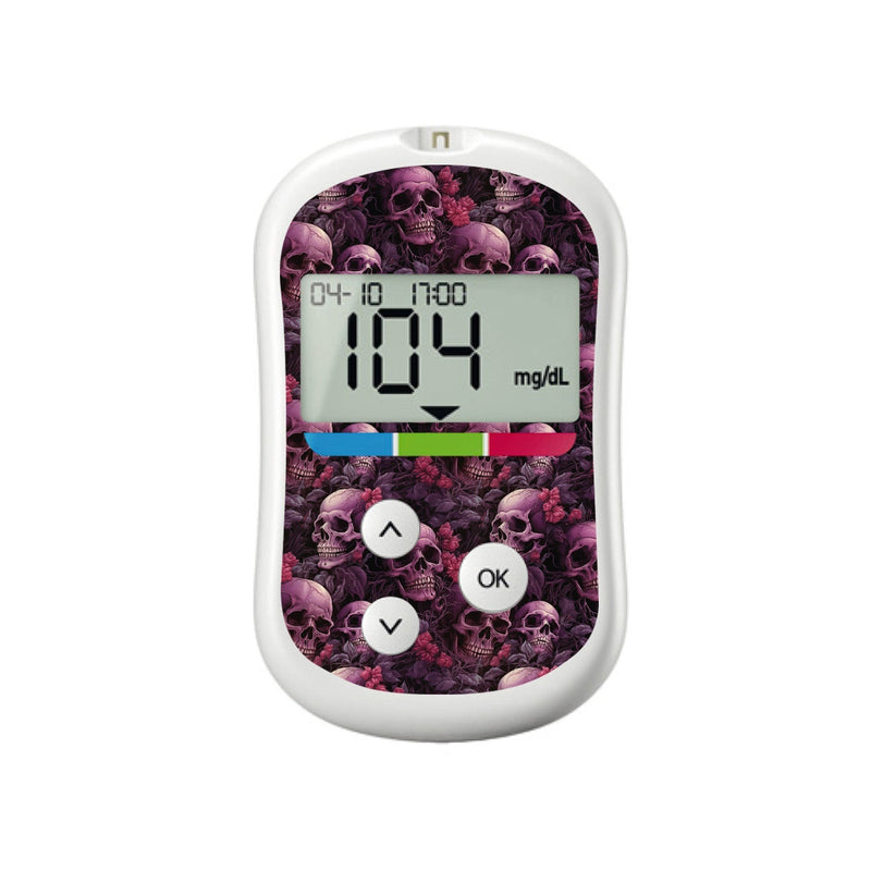 Peelz Pink Skulls for OneTouch Verio Flex Glucometer Peelz/Stickers